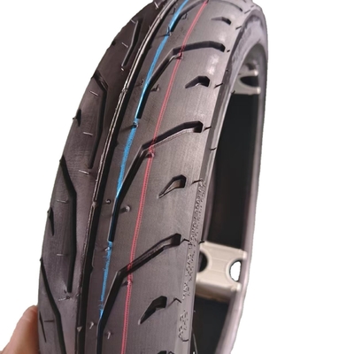 80/90-14 Pneus sem tubo para motocicletas com certificado e borracha natural de cor preta