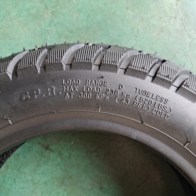 Pneus para motocicletas de borracha natural de 3,50-10 TL sem tubo