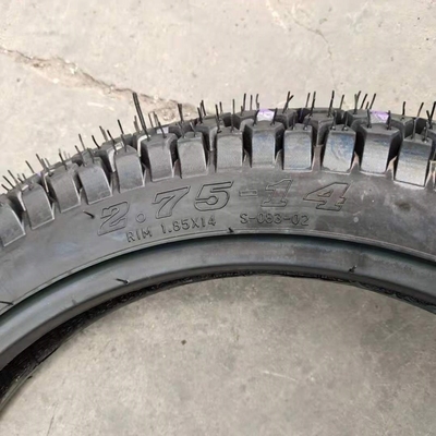 2.75-14 Pneus de motocicletas com 35% a 55% de teor de borracha e carcaça de pneus fabricados