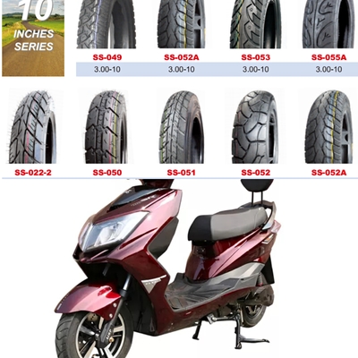 Pneus sem tubos de moto de 10 polegadas 3.50-10 6PR/8PR Carga QTY/40'HQ 13000PCS para pesado