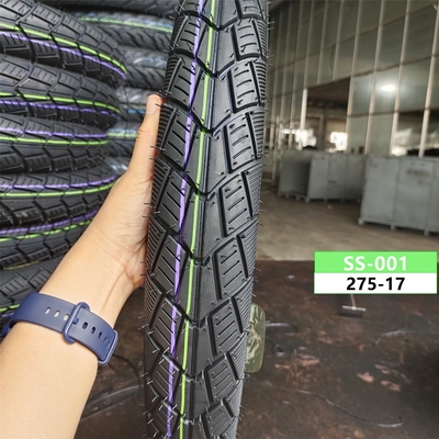 Pneus sem tubos para motocicletas Tubo 17/2.75 2.75-17 275 17 Teor de borracha 35%-45% Pneus de padrão