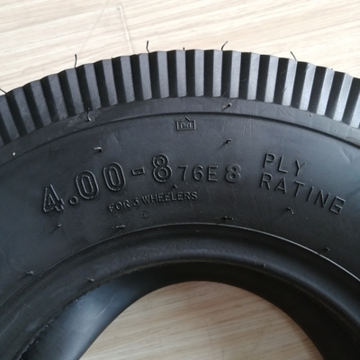 Duração de vida útil de 20000 KM e capacidade de produção de pneus de motocicletas de 4,00-8 pcs por dia