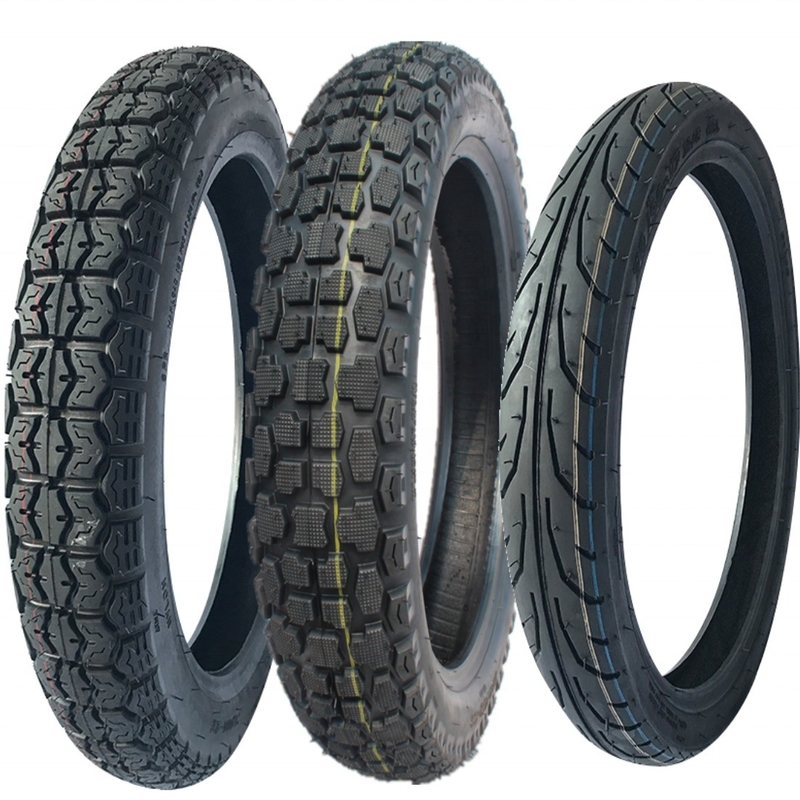 17 Tamanho do pneu Pneus de motocicleta de borracha natural 110/90-17 100/90-17 para desempenho