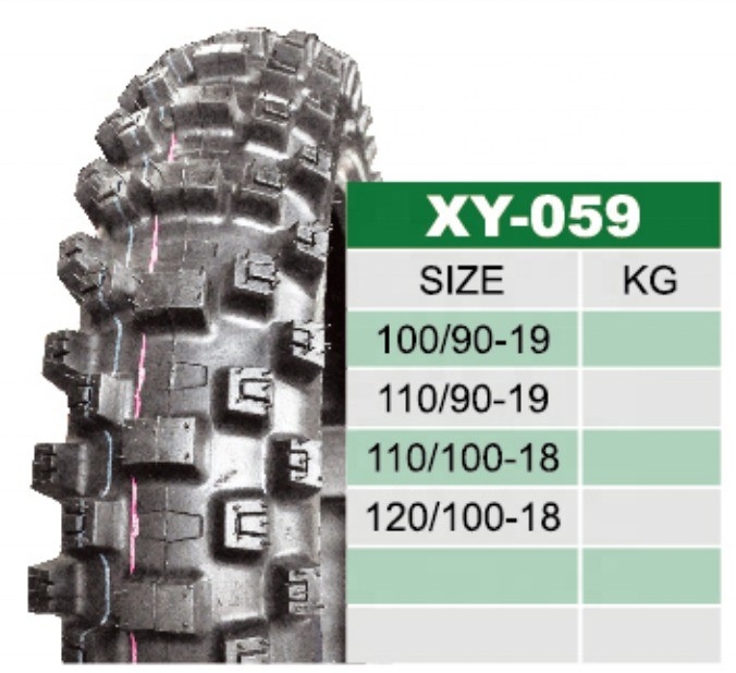 110/100-18 110/90-19 100/90-19 140/80-18 120/100-18 100/90-18 Pneus de borracha para motocicletas