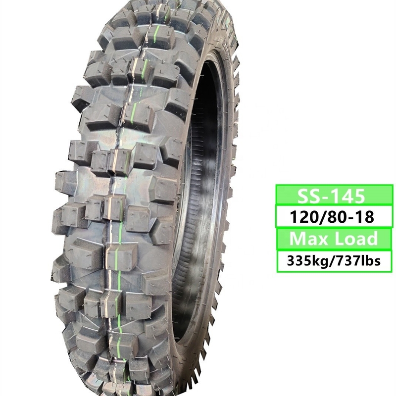 120/80-18 Pneus de motocicleta com 35% a 45% de teor de borracha e TL 6,5 kg