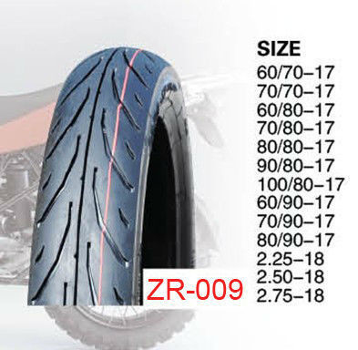 90/80-17 Pneus de borracha de veia para motocicletas Borracha natural e carcaça de pneus para maior aderência